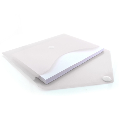 Mapa plastic Office box A4+, prindere tip arici, in V, transparent