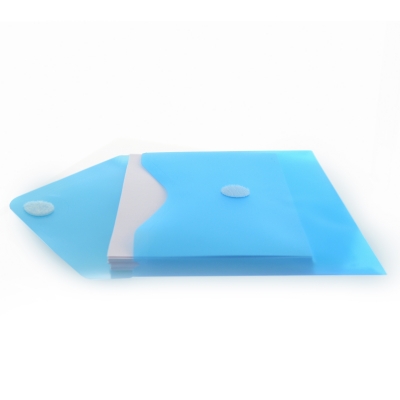 Mapa plastic Office box A5, prindere tip arici, in V, albastru