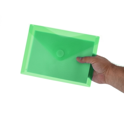 Mapa plastic Office box A5, prindere tip arici, in V, verde