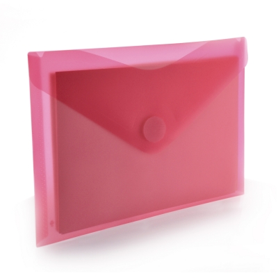 Mapa plastic Office box A5, prindere tip arici, in V, rosu