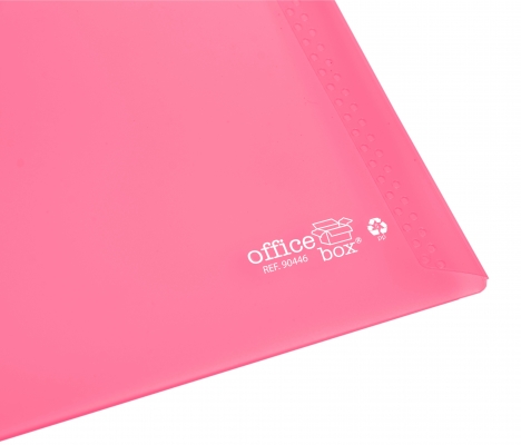 Mapa plastic Office box A5, prindere tip arici, in V, rosu