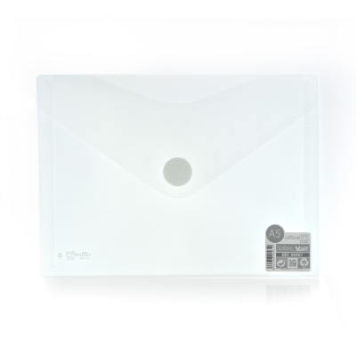 Mapa plastic Office box A5, prindere tip arici, in V, transparent