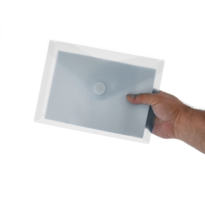 Mapa plastic Office box A5, prindere tip arici, in V, transparent
