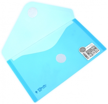 Plic DL plastic Office box, prindere tip arici, in V, albastru
