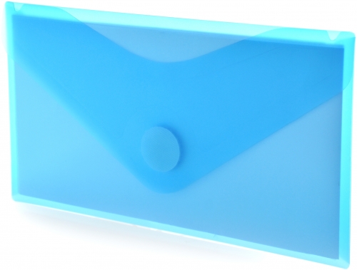 Plic DL plastic Office box, prindere tip arici, in V, albastru