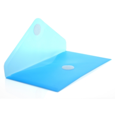 Plic DL plastic Office box, prindere tip arici, in V, albastru