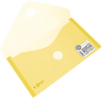 Plic Dl plastic Office box, prindere tip arici, in V, galben
