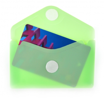 Plic card plastic Office box, Blush Pastel, prindere tip arici, tip V, culori asortate pastel