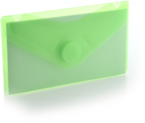 Plic card plastic Office box, prindere tip arici, tip V, verde