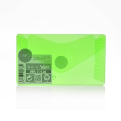 Plic card plastic Office box, prindere tip arici, tip V, verde