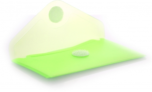 Plic card plastic Office box, prindere tip arici, tip V, verde