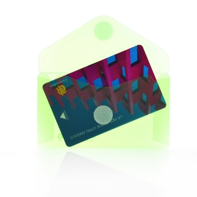 Plic card plastic Office box, prindere tip arici, tip V, verde