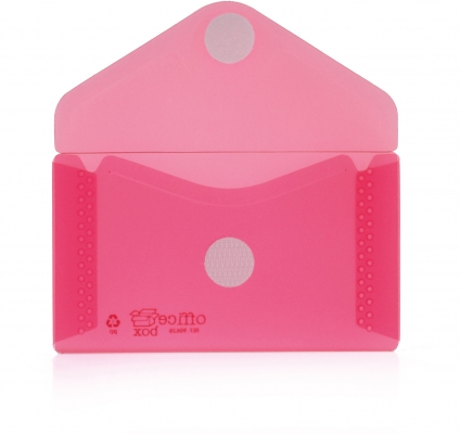 Plic card plastic Office box, prindere tip arici, tip V, rosu