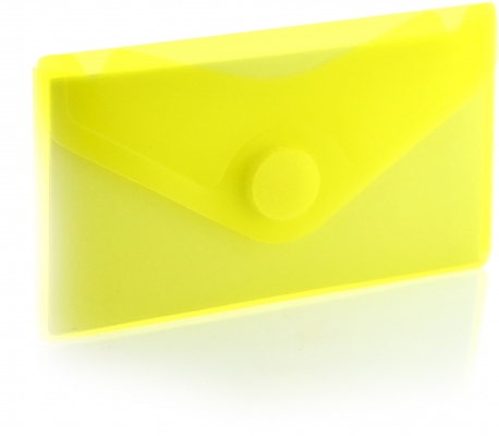 Plic card plastic Office box, prindere tip arici, tip V, galben