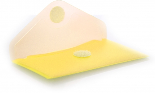 Plic card plastic Office box, prindere tip arici, tip V, galben