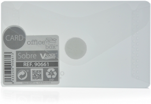 Plic card plastic Office box, prindere tip arici, tip V, transparent