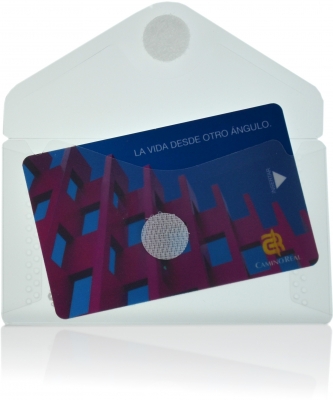 Plic card plastic Office box, prindere tip arici, tip V, transparent