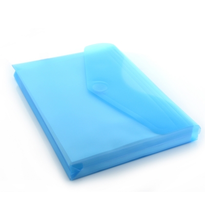 Mapa Office box A4+, din plastic, 30 mm, in V, albastru