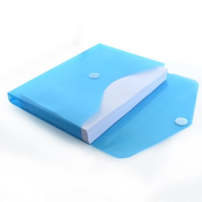 Mapa Office box A4+, din plastic, 30 mm, in V, albastru