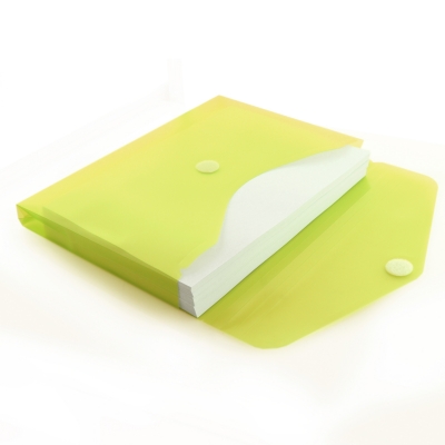 Mapa Office box A4+, din plastic, 30 mm, in V, galben