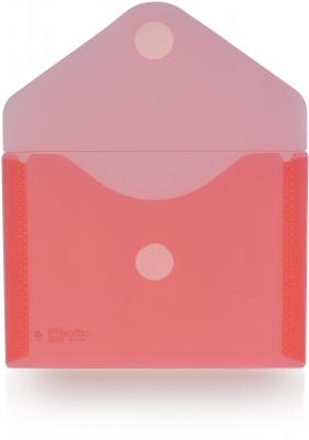 Plic plastic Office box, A6, prindere tip arici, tip V, rosu