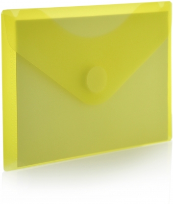 Plic plastic Office box, A6, prindere tip arici, tip V, galben
