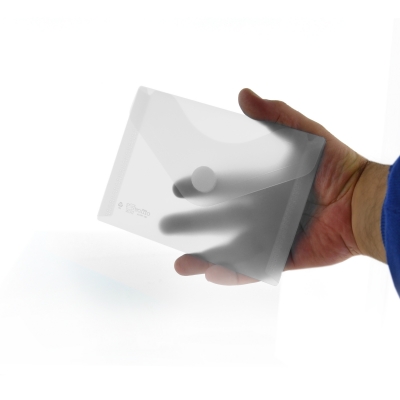 Plic plastic Office box, A6, prindere tip arici, tip V, transparent