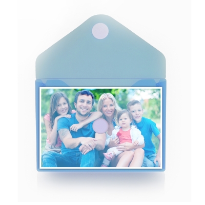 Plic plastic Office box, A6, prindere tip arici, tip V, transparent