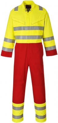 Combinezon Bizflame Work Hi-Vis, galben, regular, Portwest