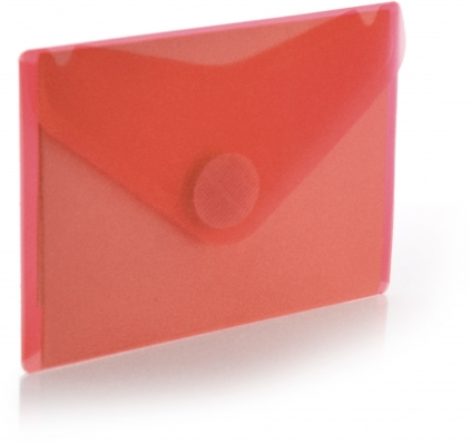 Plic plastic Office box, A7, prindere tip arici, tip V, rosu