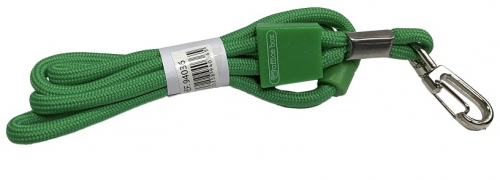 Snur textil Lanyard, Office box, rotund, verde, 0.5 x 90 cm