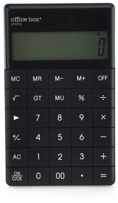 Calculator de birou plat Office box, LT-D12, negru, 12 cifre