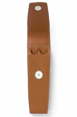 Etui 2 instrumente de scris, piele granulata, maro Graf Von Faber-Castell