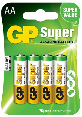 Baterie alcalina R6 (AA), 4buc/blister GP