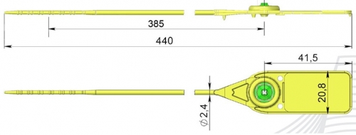 Sigiliul de securitate Arrow Lux 38 cm GST