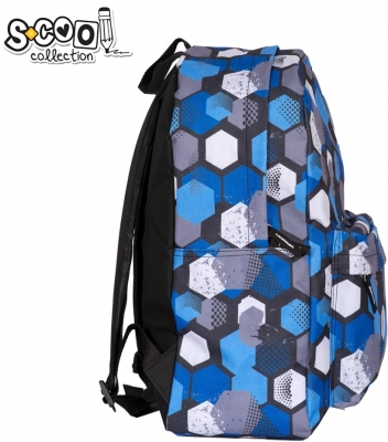 Ghiozdan Classic, albastru cu negru, S-cool