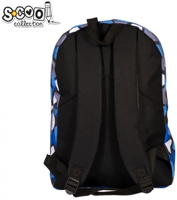 Ghiozdan Classic, albastru cu negru, S-cool