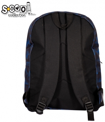 Ghiozdan classic, negru cu bleumarin, S-Cool
