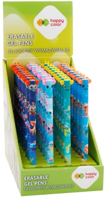 Roller gel cu rescriere, Happy Color, Aqua Cutie, albastru, 0.5mm, 36 buc/set