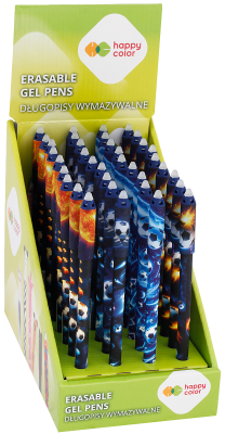 Roller gel cu rescriere, Happy Color, Cosmo Ball, albastru, 0.5mm, 36 buc/set