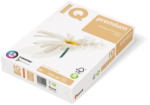 Hartie copiator IQ Premium A4 80 g/mp, 500 coli/top