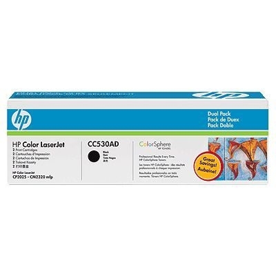 Dual Pack Cartus Toner Black Nr.304A Cc530Ad 2X3,5K Original Hp Laserjet Cp2025