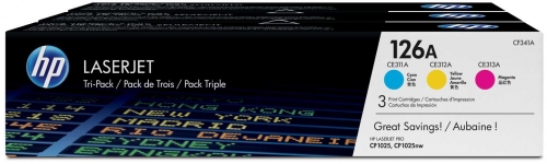 Tripack Cmy Cf341A Cartus Toner Nr.126A Ce311A/Ce312A/Ce313A Original Hp Laserjet Pro Cp1025