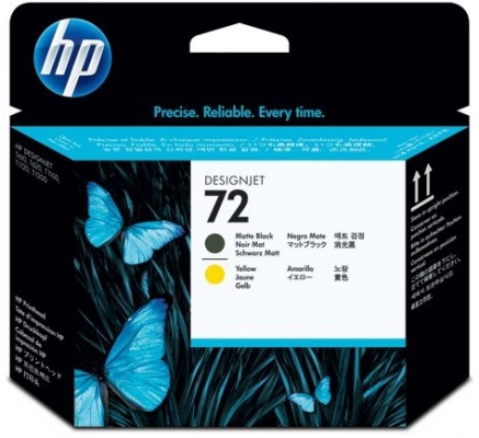 Cap Imprimare Matte Black & Yellow Nr.72 C9384A Original Hp Designjet T610