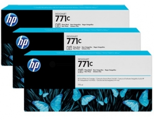 Tripack Cartus Photo Black Nr.771C B6Y37A 3X775Ml Original Hp Designjet Z6200