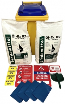 KIT de urgenta cu absorbanti de ulei liber, capacitate de absorbtie 46L