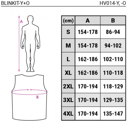 Vesta reflectorizanta, portocaliu, Blinkit, Rock Safety 