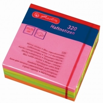 Notite adezive Neon 75 mm x 75 mm 320 file Herlitz
