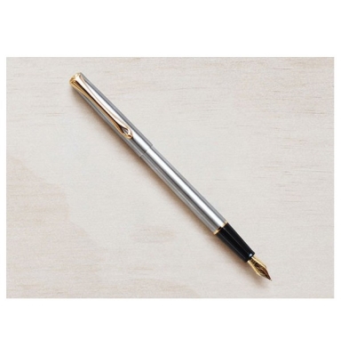 Stilou de lux stainless steel gold, Diplomat Traveller