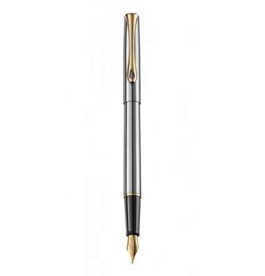 Stilou de lux stainless steel gold, Diplomat Traveller